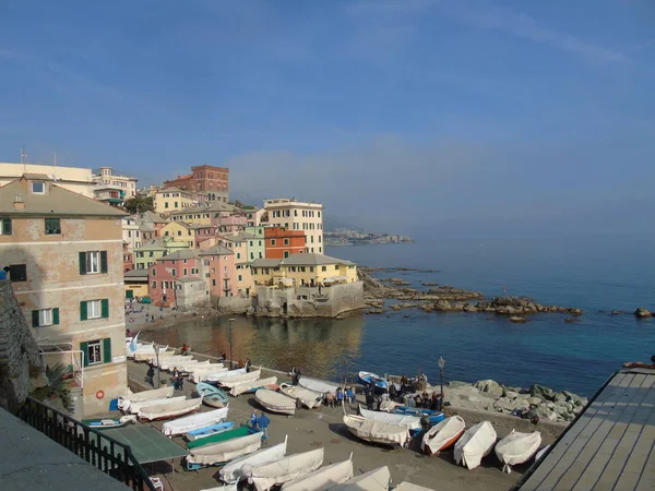 Genova Seaside Kış Günlerinde Güzel Resim Yazısı — Stok fotoğraf