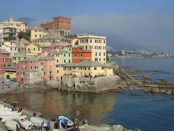 Beautiful Caption Seaside Genova Winter Days — Stock Photo, Image