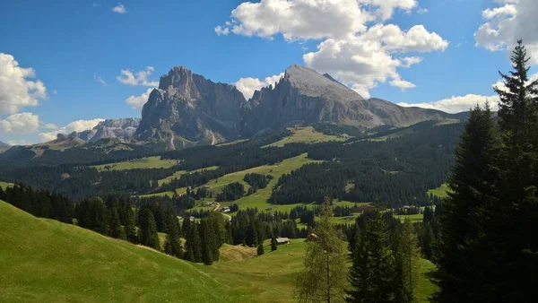 Úžasný Titulek Hor Tridentsku Krásným Výhledem Dolomity Brenta Letních Dnech — Stock fotografie