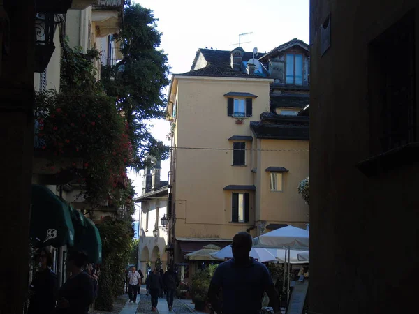 Viagem Incrível Piemonte Com Uma Vista Incrível Para Lago Orta — Fotografia de Stock