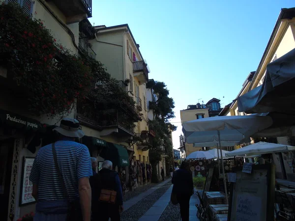 Viagem Incrível Piemonte Com Uma Vista Incrível Para Lago Orta — Fotografia de Stock