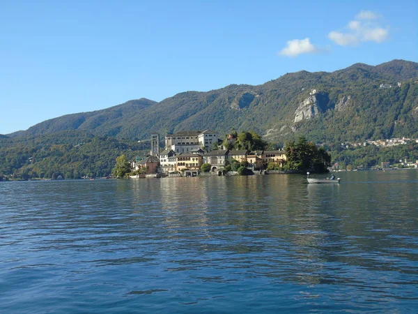 Geweldige Reis Piemonte Met Een Prachtig Uitzicht Naar Het Lake — Stockfoto