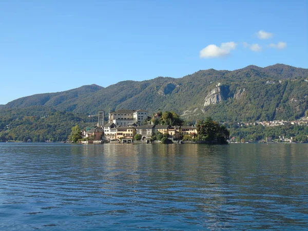 Geweldige Reis Piemonte Met Een Prachtig Uitzicht Naar Het Lake — Stockfoto