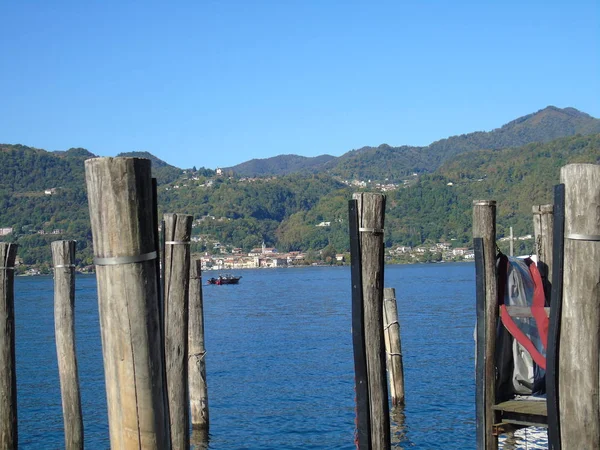 Increíble Viaje Piemonte Con Una Increíble Vista Lago Orta Los — Foto de Stock