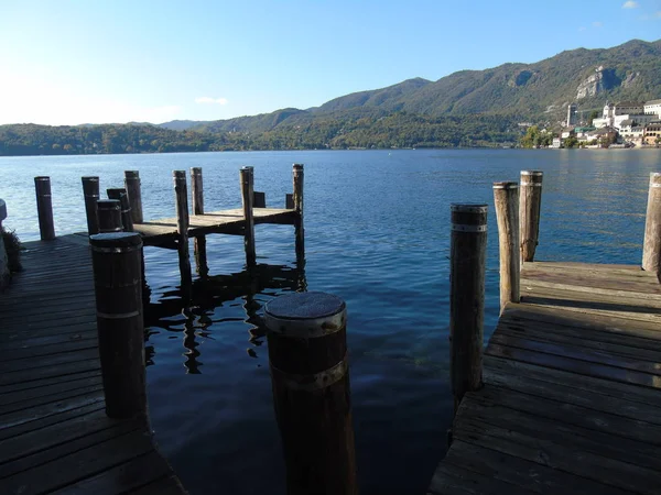 Geweldige Reis Piemonte Met Een Prachtig Uitzicht Naar Het Lake — Stockfoto