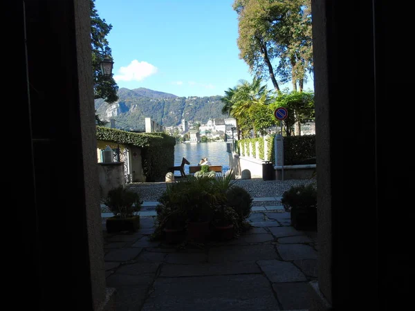 Increíble Viaje Piemonte Con Una Increíble Vista Lago Orta Los —  Fotos de Stock