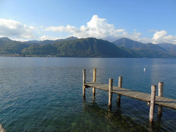 Incroyable Voyage Piémont Avec Une Vue Incroyable Sur Lac Orta — Photo