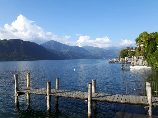 Incroyable Voyage Piémont Avec Une Vue Incroyable Sur Lac Orta — Photo