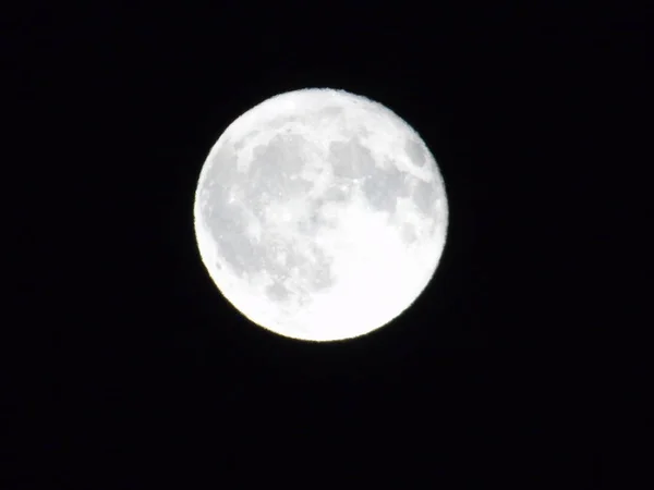 Verbazingwekkend Volle Maan Stad Van Genua Dagen Van Winter Met — Stockfoto