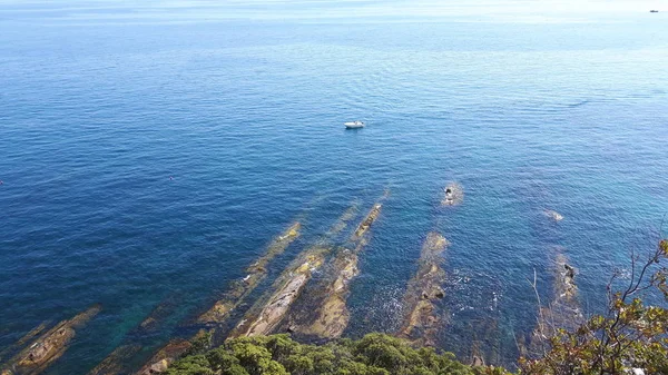 Genova Bocadasse Harika Bir Fotoğraf Yaz Günlerinde Bazı Insanlar Bir — Stok fotoğraf