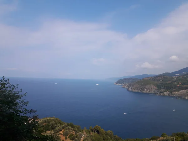 Egy Csodálatos Felirat Gyönyörű Helyek Terre Liguria Egy Csodálatos Kék — Stock Fotó