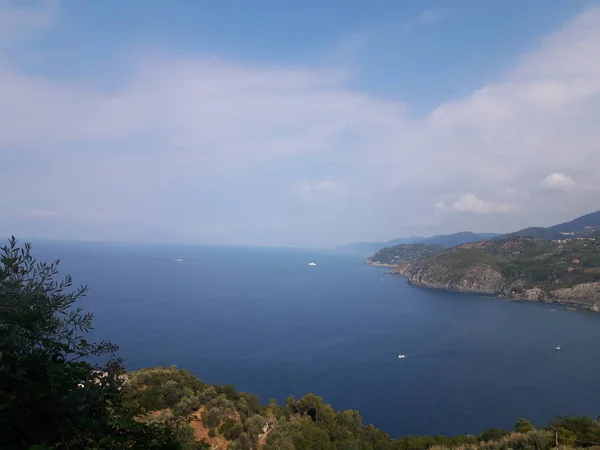 Liguria Daki Terre Den Harika Bir Manşet Arka Planda Harika — Stok fotoğraf