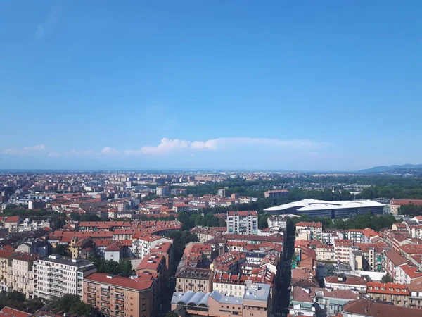 Eine Erstaunliche Fotografie Der Stadt Turin Aus Italien Den Sommertagen — Stockfoto