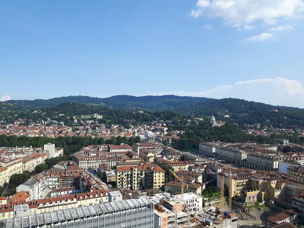 Eine Erstaunliche Fotografie Der Stadt Turin Aus Italien Den Sommertagen — Stockfoto