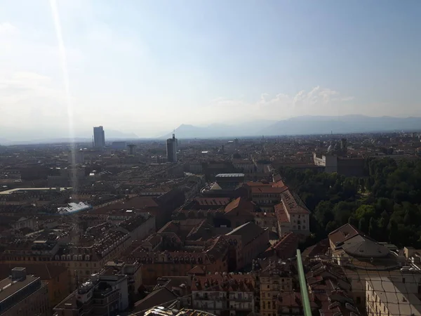 Una Straordinaria Fotografia Della Città Torino Dall Italia Nelle Giornate — Foto Stock