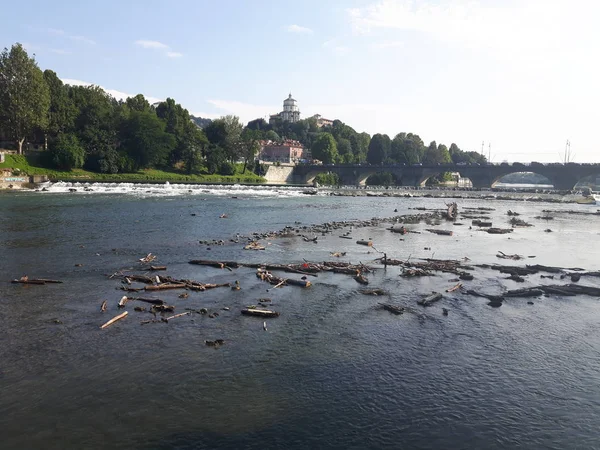 Eine Erstaunliche Fotografie Der Stadt Turin Aus Italien Den Sommertagen — Stockfoto