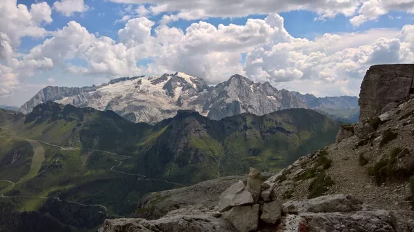 Ένα Καταπληκτικό Λεζάντα Από Βουνά Της Trentino Μια Υπέροχη Θέα — Φωτογραφία Αρχείου