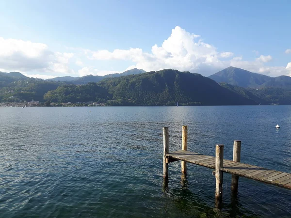 Viagem Incrível Piemonte Com Uma Vista Incrível Para Lago Orta — Fotografia de Stock