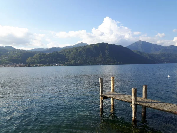 Viagem Incrível Piemonte Com Uma Vista Incrível Para Lago Orta — Fotografia de Stock