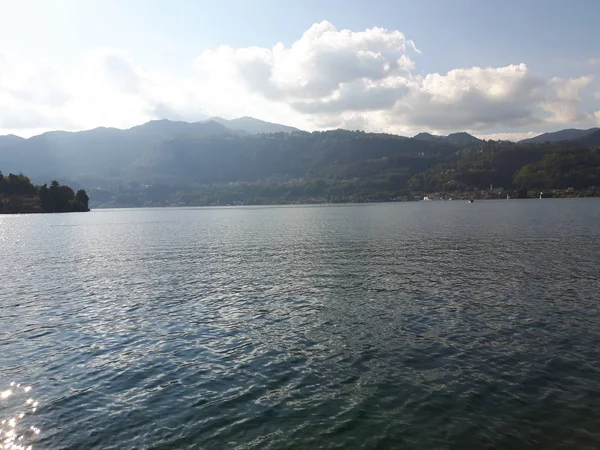 Increíble Viaje Piemonte Con Una Increíble Vista Lago Orta Los —  Fotos de Stock