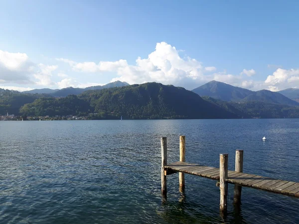 Increíble Viaje Piemonte Con Una Increíble Vista Lago Orta Los —  Fotos de Stock