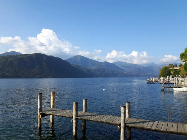 Increíble Viaje Piemonte Con Una Increíble Vista Lago Orta Los —  Fotos de Stock