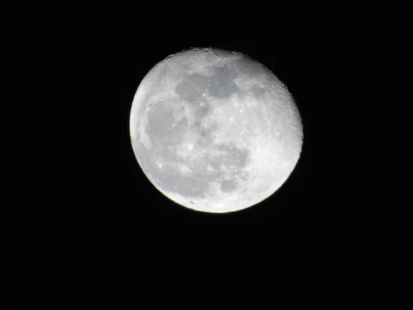 Une Photographie Étonnante Pleine Lune Sur Ville Gênes Nuit Avec — Photo
