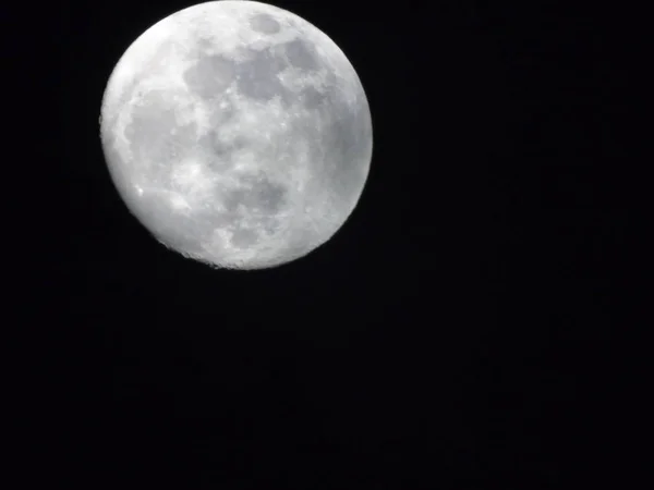 Amazing Photography Full Moon City Genova Night Great Clear Sky — Stock Photo, Image