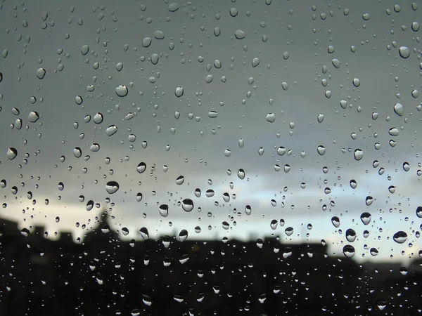 Genova Italy 2018 Amazing Photography Some Waterdrops Window Summer Rain — Stock Photo, Image