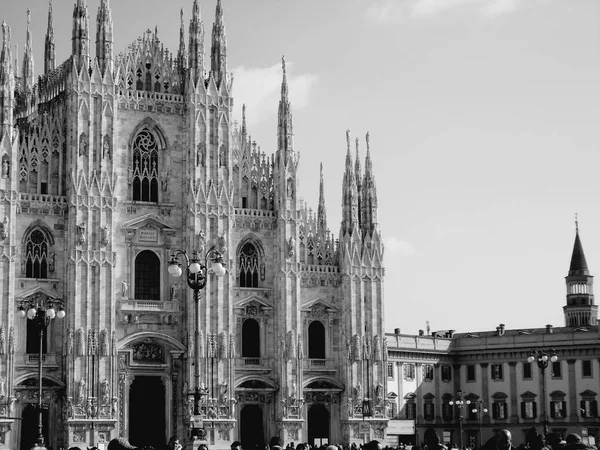 Милан Италия 2019 Удивительный Заголовок Миланского Собора Зимние Дни Некоторыми — стоковое фото