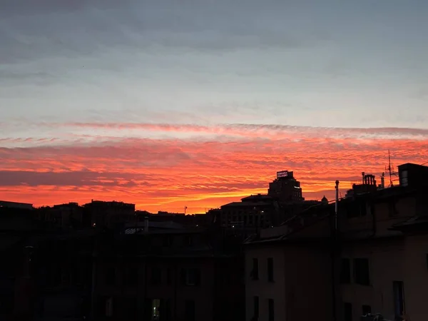 Genova Italia 2018 Una Straordinaria Didascalia Dei Grattacieli Della Città — Foto Stock