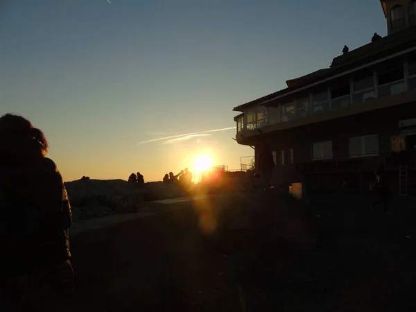 Genua Italien 2019 Eine Erstaunliche Bildunterschrift Des Sonnenuntergangs Über Dem — Stockfoto