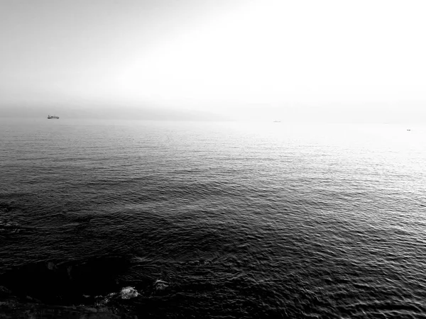 Genova Itália 2019 Uma Incrível Legenda Pôr Sol Sobre Mar — Fotografia de Stock