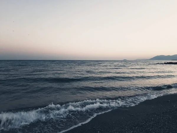 Genua Italien 2019 Eine Erstaunliche Bildunterschrift Des Sonnenuntergangs Über Dem — Stockfoto