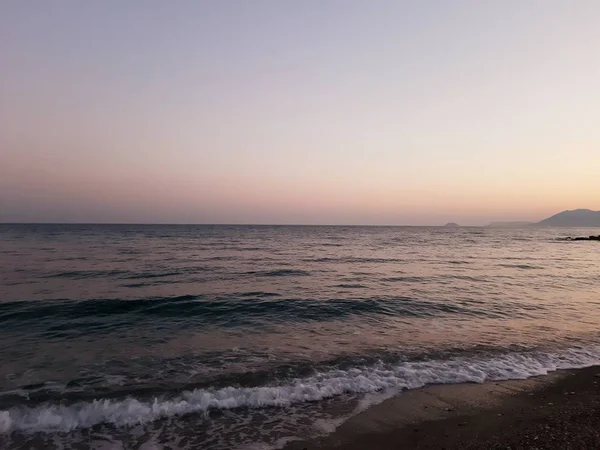 Genua Italien 2019 Eine Erstaunliche Bildunterschrift Des Sonnenuntergangs Über Dem — Stockfoto