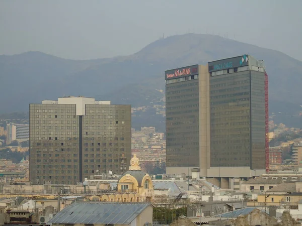 Genova Italië 2019 Een Verbazingwekkende Bijschrift Van Stad Genua Uit — Stockfoto