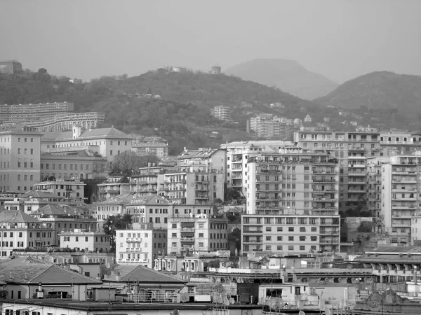 Genova Itália 2019 Uma Incrível Legenda Cidade Gênova Das Colinas — Fotografia de Stock