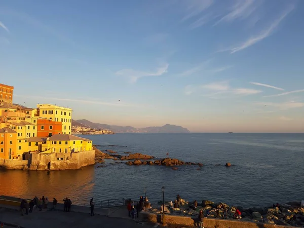 Genova Talya 2019 Cenova Nın Küçük Bir Deniz Bölgesi Olan — Stok fotoğraf
