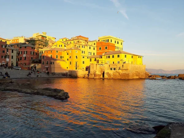 Genova Talya 2019 Cenova Nın Küçük Bir Deniz Bölgesi Olan — Stok fotoğraf