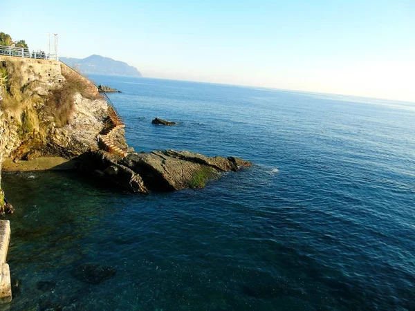 Genova Italië 2019 Een Verbazingwekkende Bijschrift Van Zonsondergang Lente Dagen — Stockfoto