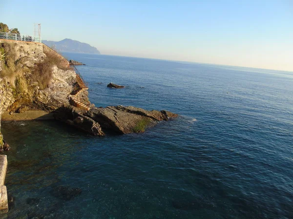 Genova Italië 2019 Een Verbazingwekkende Bijschrift Van Zonsondergang Lente Dagen — Stockfoto