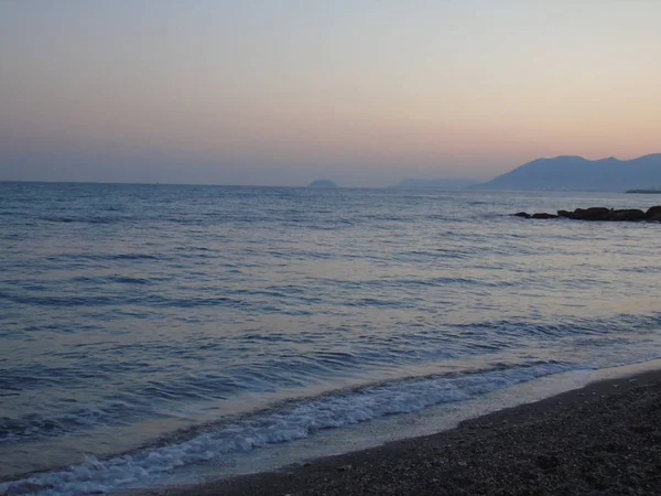 Genua Italien 2019 Eine Erstaunliche Bildunterschrift Des Sonnenuntergangs Frühlingstagen Über — Stockfoto