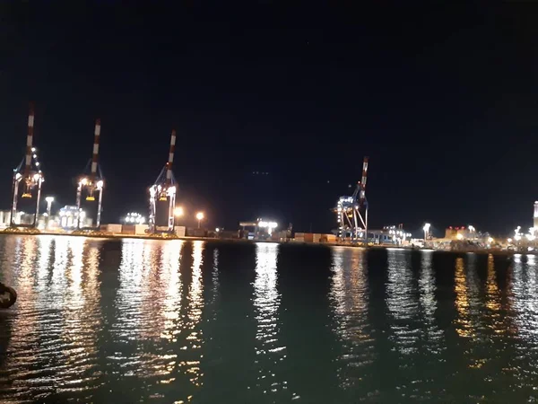 Genova Italy 2019 Amazing Caption Sea Shore Genoa Night Spring — стоковое фото