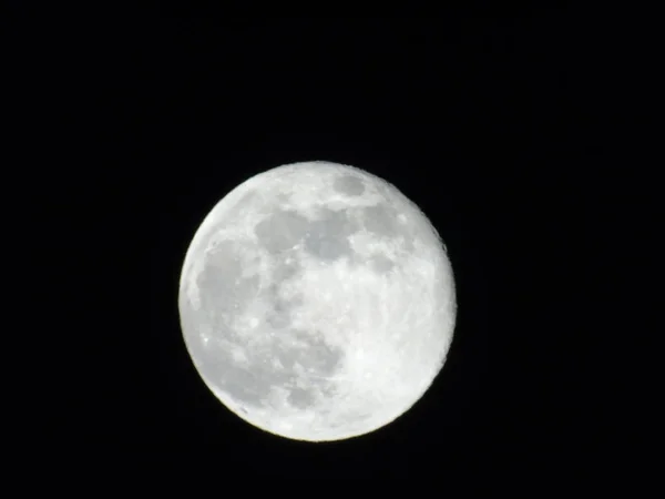 Génova Italia 2019 Una Fotografía Increíble Luna Llena Sobre Ciudad — Foto de Stock