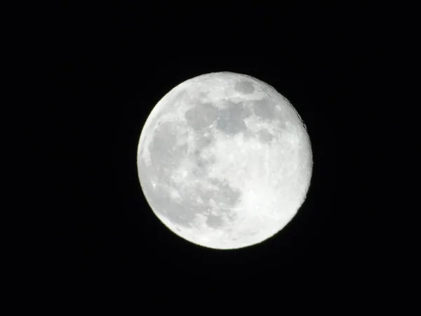 Génova Italia 2019 Una Fotografía Increíble Luna Llena Sobre Ciudad — Foto de Stock