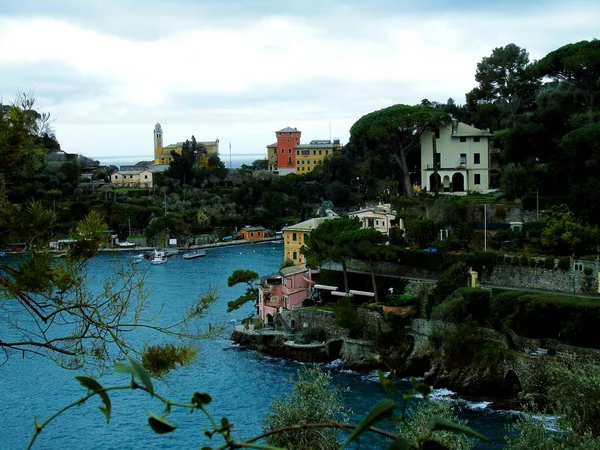 Portofino Italië Mei 2019 Prachtige Portofino Met Kleurrijke Huizen Villa — Stockfoto