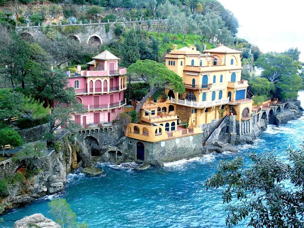 Portofino Italy May 2019 Beautiful Portofino Colorful Houses Villas Luxury — Stock Photo, Image