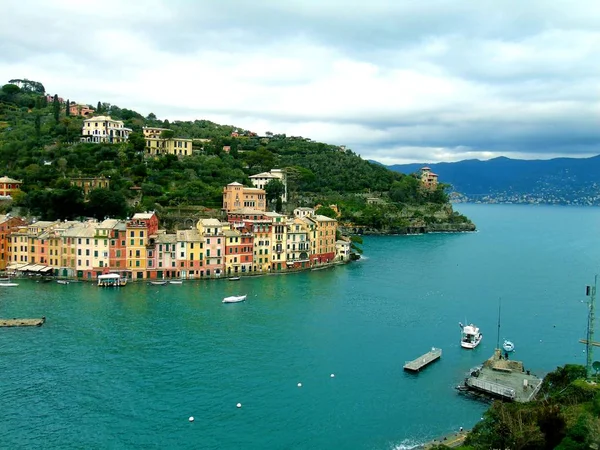 Portofino Włochy Maj 2019 Piękny Portofino Kolorowych Domów Willi Luksusowe — Zdjęcie stockowe