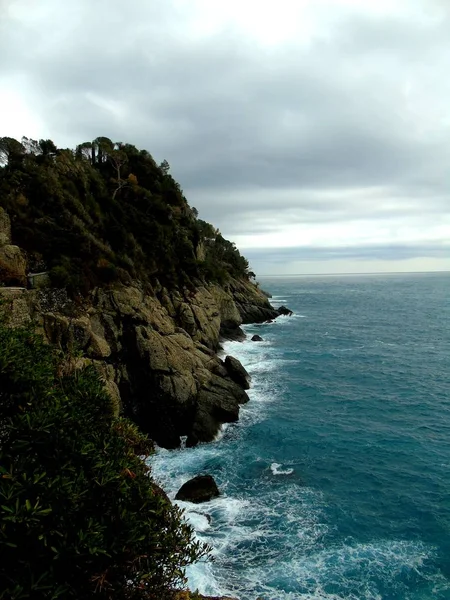 Portofino Itálie Květen 2019 Krásný Portofino Pestrobarevné Domy Vily Luxusní — Stock fotografie