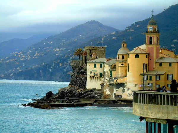 Portofino Itálie Květen 2019 Krásný Portofino Pestrobarevné Domy Vily Luxusní — Stock fotografie